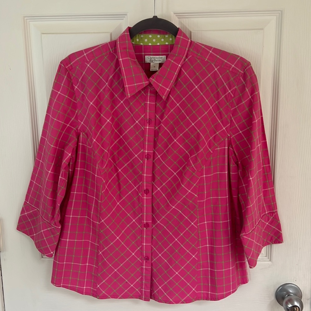 **NWT** CHRISTOPHER & BANKS BUTTON DOWN SHIRT ~ SZ M